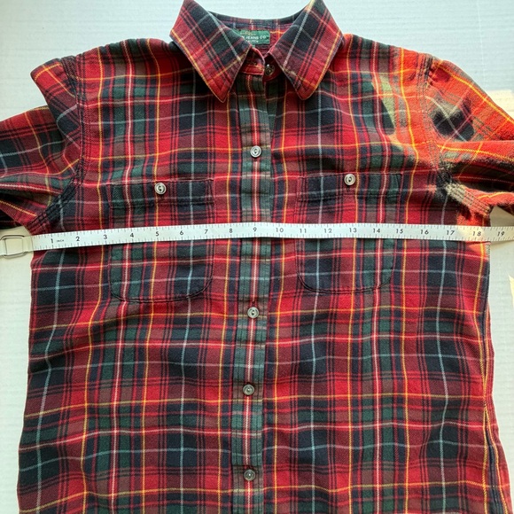 Ralph Lauren Woman’s S Red and Dark Green Plaid Flannel Shirt 100% Cotton - Picture 4 of 11
